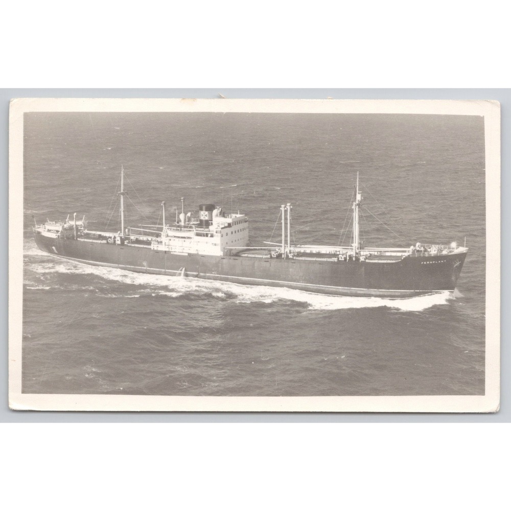 Vintage Fernplant Ship Photograph Maritime Nautical‎ Ocean Sea Vessel